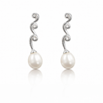 Aros Plata 925 Mujer Diseño Perlas Elegantes