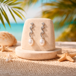 Aros Plata 925 Mujer Diseño Perlas Elegantes