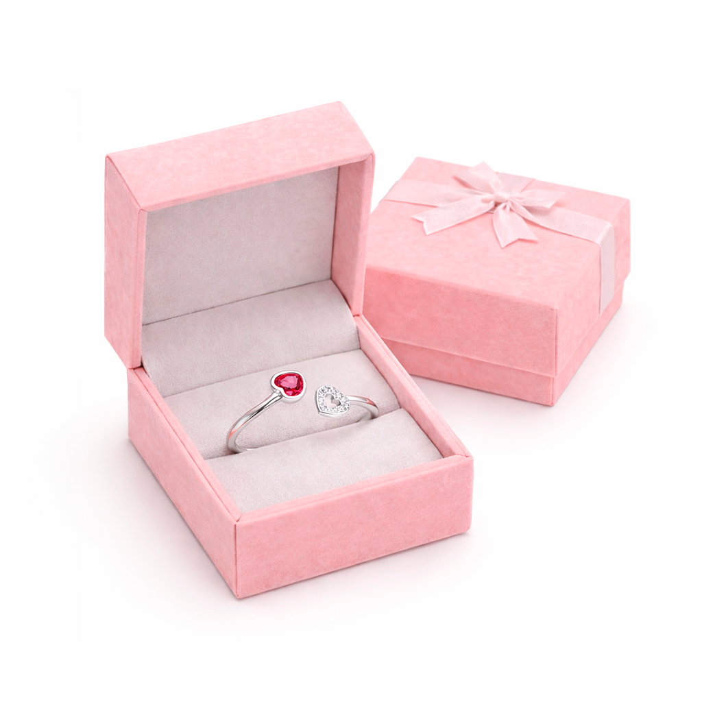 Anillo Corazones Plata 925 Ajustable Mujer Regalo Elegante