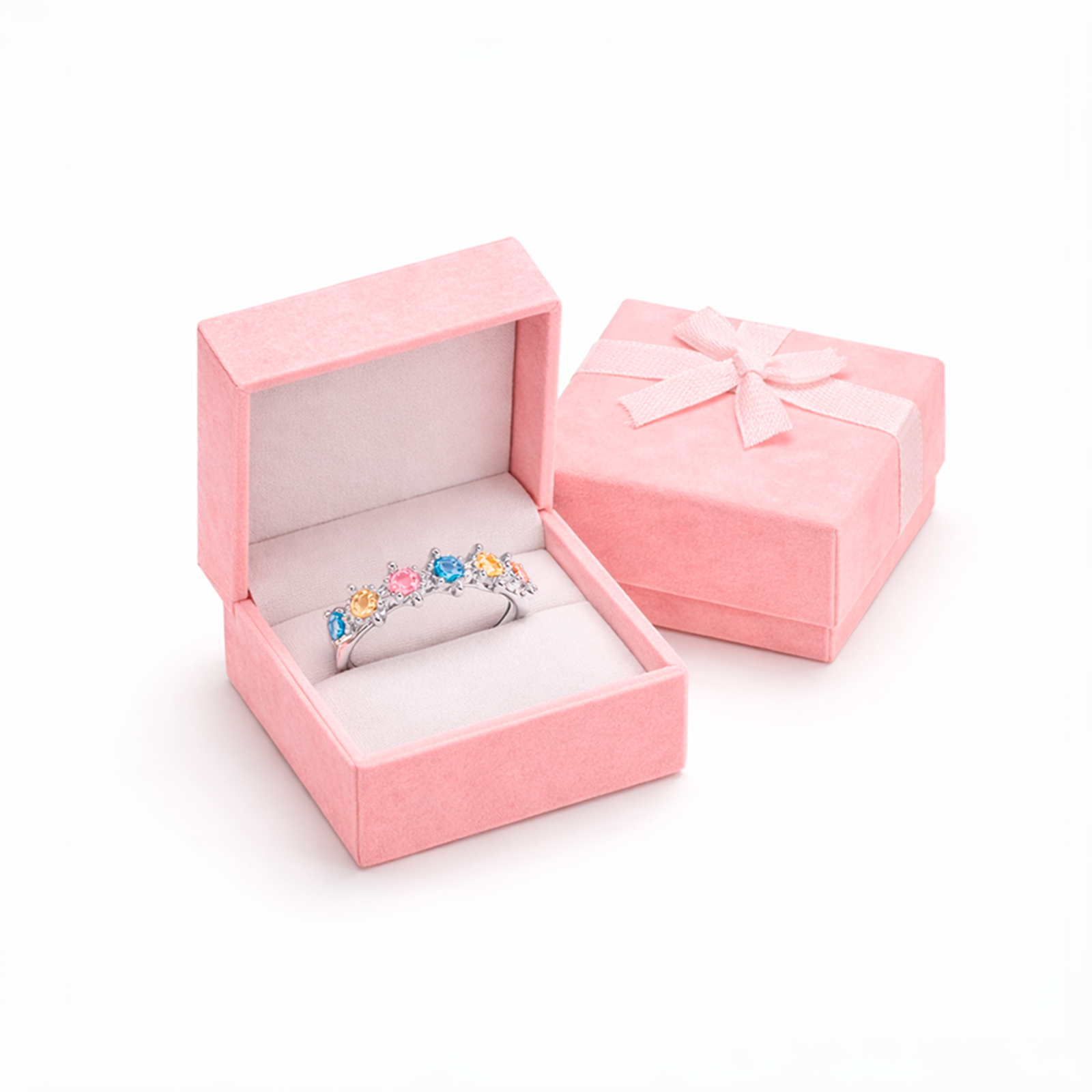 Anillo Plata 925 Diseño Multicolor Circones Elegantes Medida 16