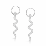 Aros Argolla Serpiente Plata 925 Diseño Glow Exclusivo Mujer