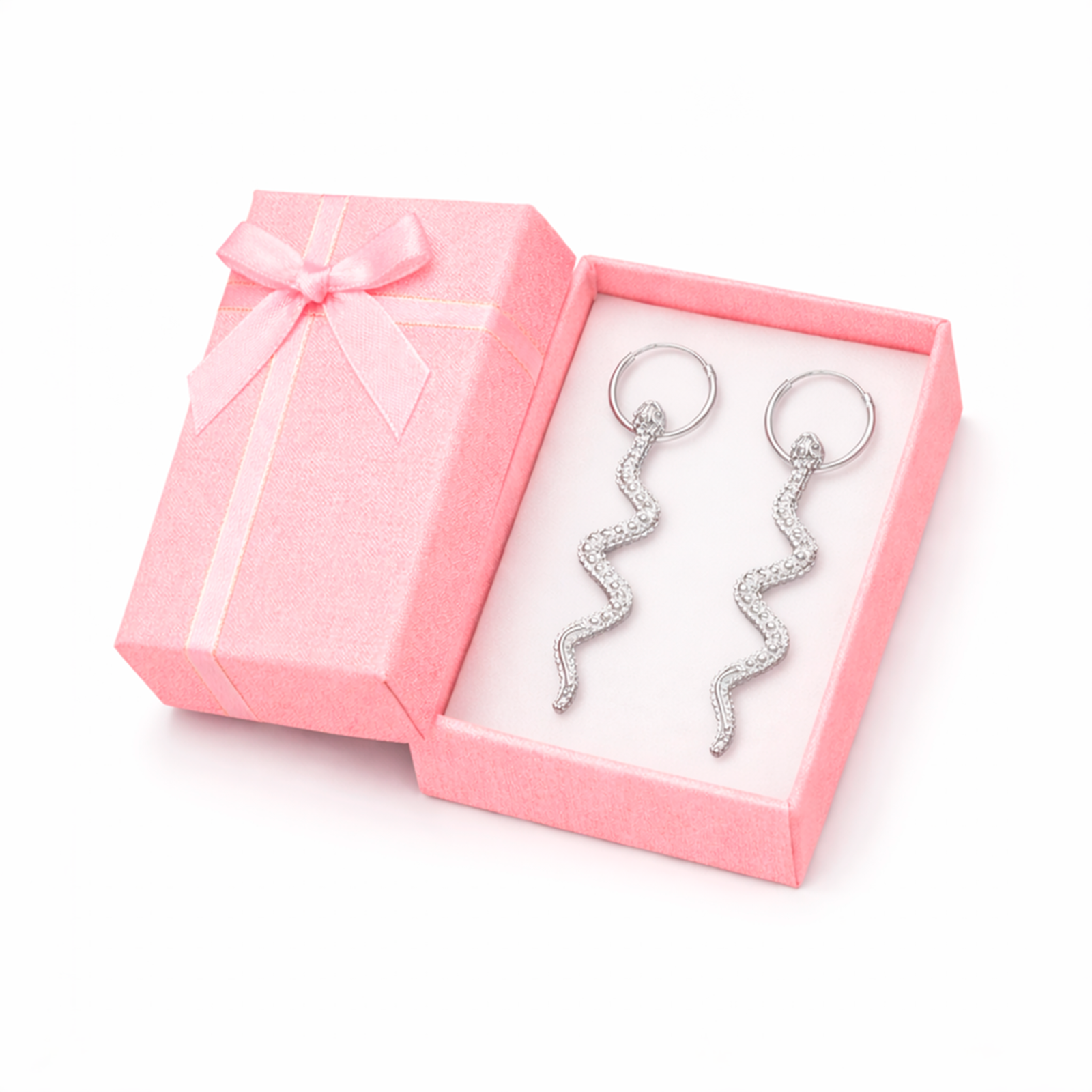 Aros Argolla Serpiente Plata 925 Diseño Glow Exclusivo Mujer