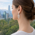 Aros Elegantes de Plata 925 para Mujer Glow Secret Diseño de Hojas Cepilladas