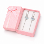 Aros Pasadores de Plata 925 Cristal Swarovski Diseño Corazón