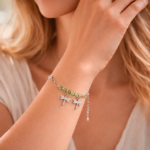 pulsera mujer plata 925 libélula en muñeca elegante