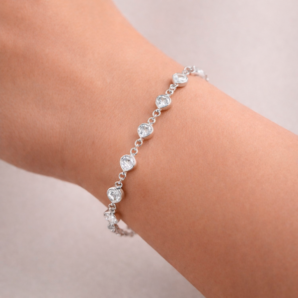 Pulsera Corazones Luz Plata 925 en forma de corazón para mujer, diseño delicado y elegante Glow Secret