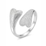 anillo-doble-corazon-brillante-fondo-blanco Anillo Doble Corazón Brillante de plata 925 en fondo blanco