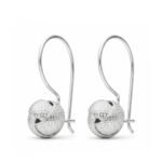 aros colgantes esferas auroras de plata 925 con diseño de nudo y textura elegante
