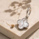 Aros Trébol Nácar Plata 925