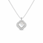 Collar Trébol Nácar Plata 925 Mujer