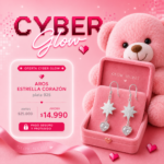 cyber-glow-aros-estrella-corazon-plata-925 Oferta Cyber Glow de Aros Estrella Corazón Plata 925 Glow Secret