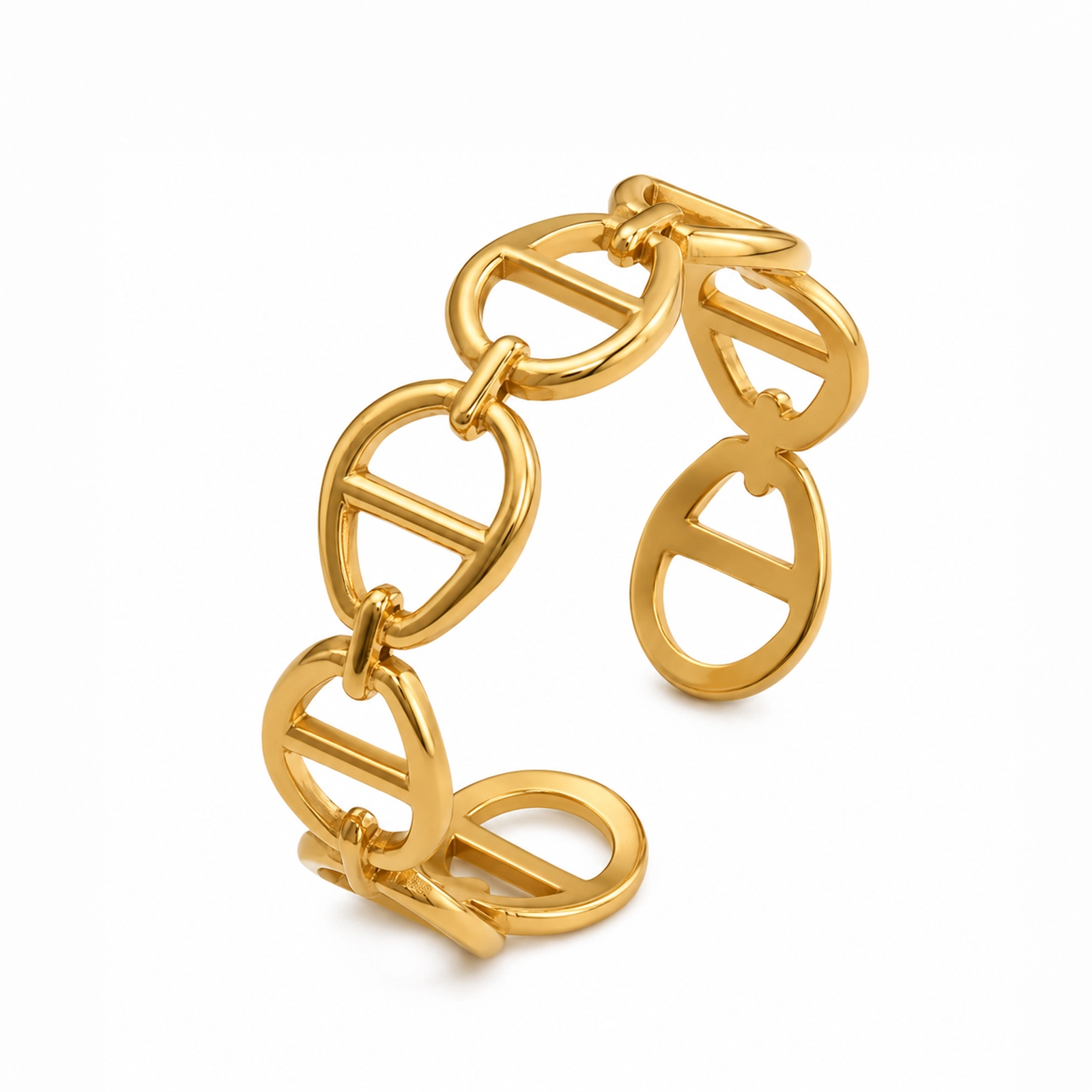 Anillo Dorado Mujer Ajustable con Chapado en Oro 18K y Recubrimiento PVD de Glow Secret