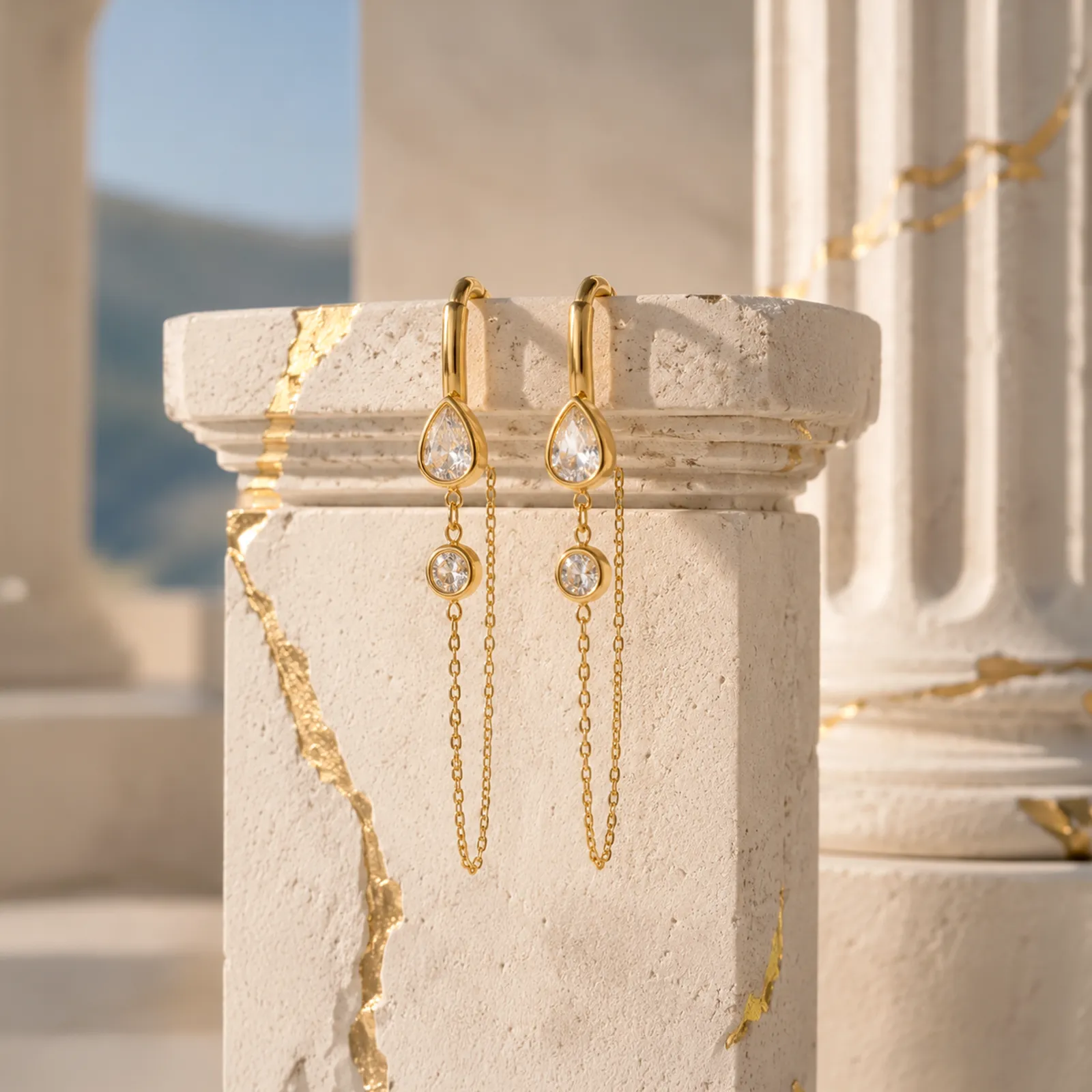 Aros Dorados Colgantes | Descubre Gold Essential