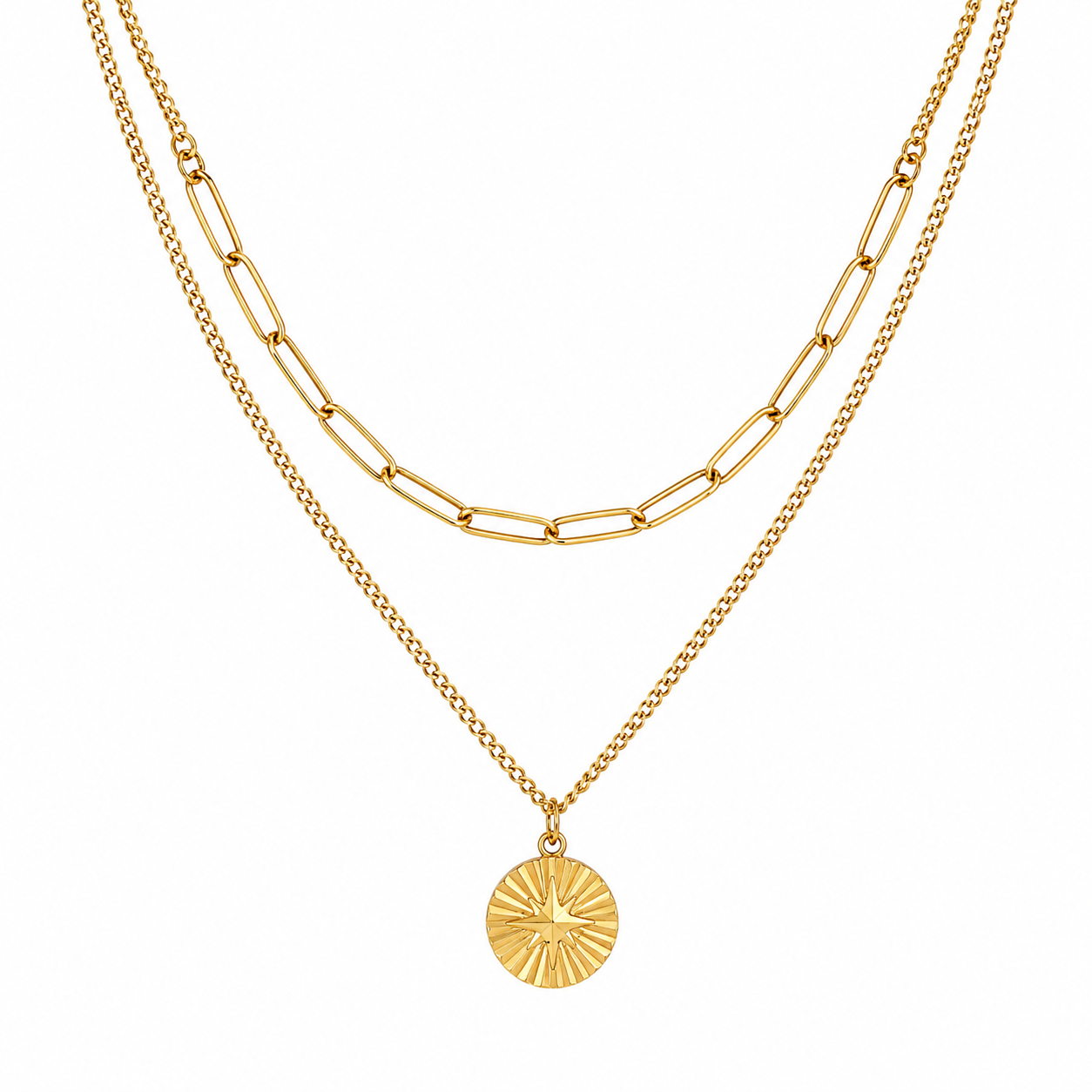 Collar Sol Dorado Mujer Enchapado en Oro 18K | Gold Essential