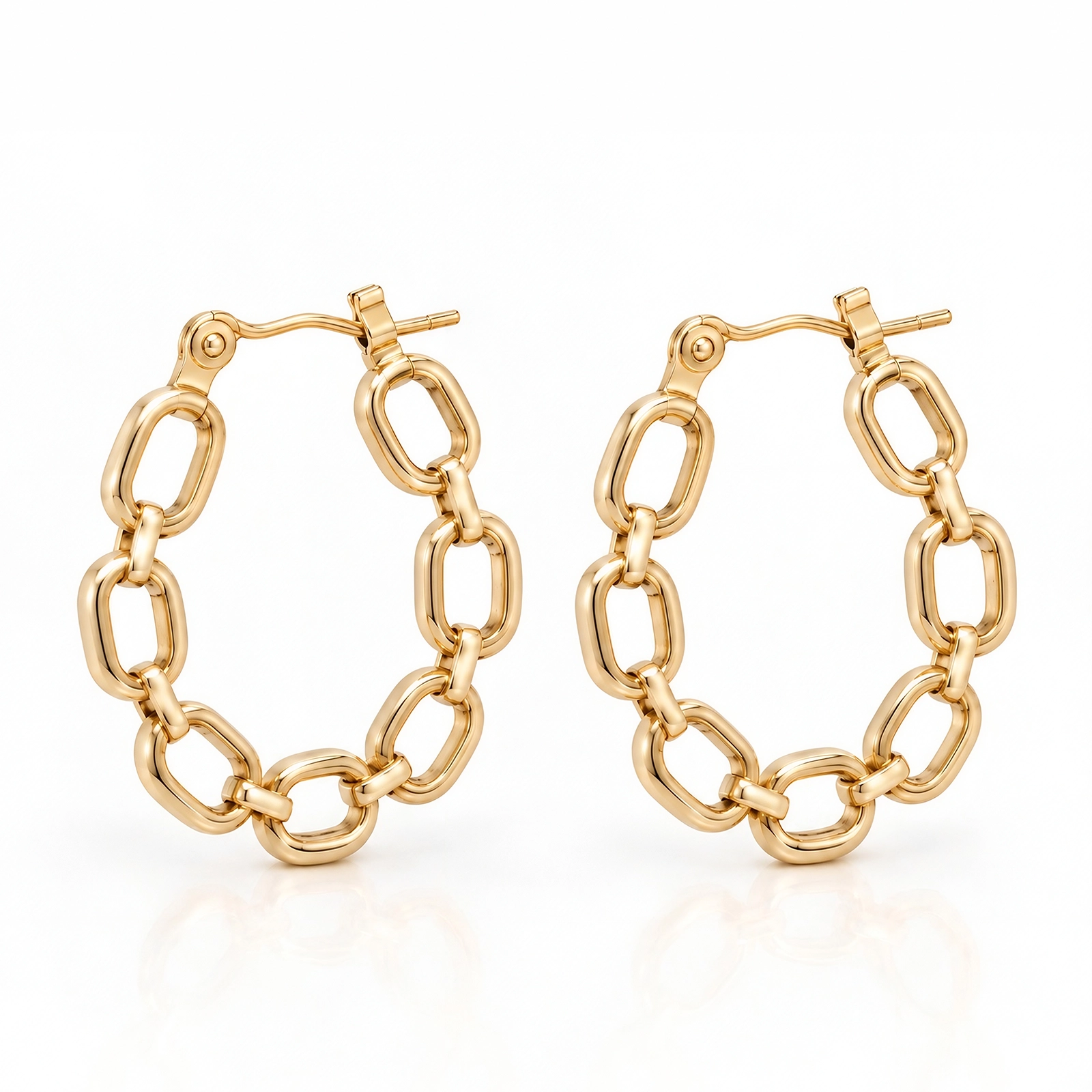 Aros Dorados Livianos Enchapados en Oro 18K | Recubrimiento PVD
