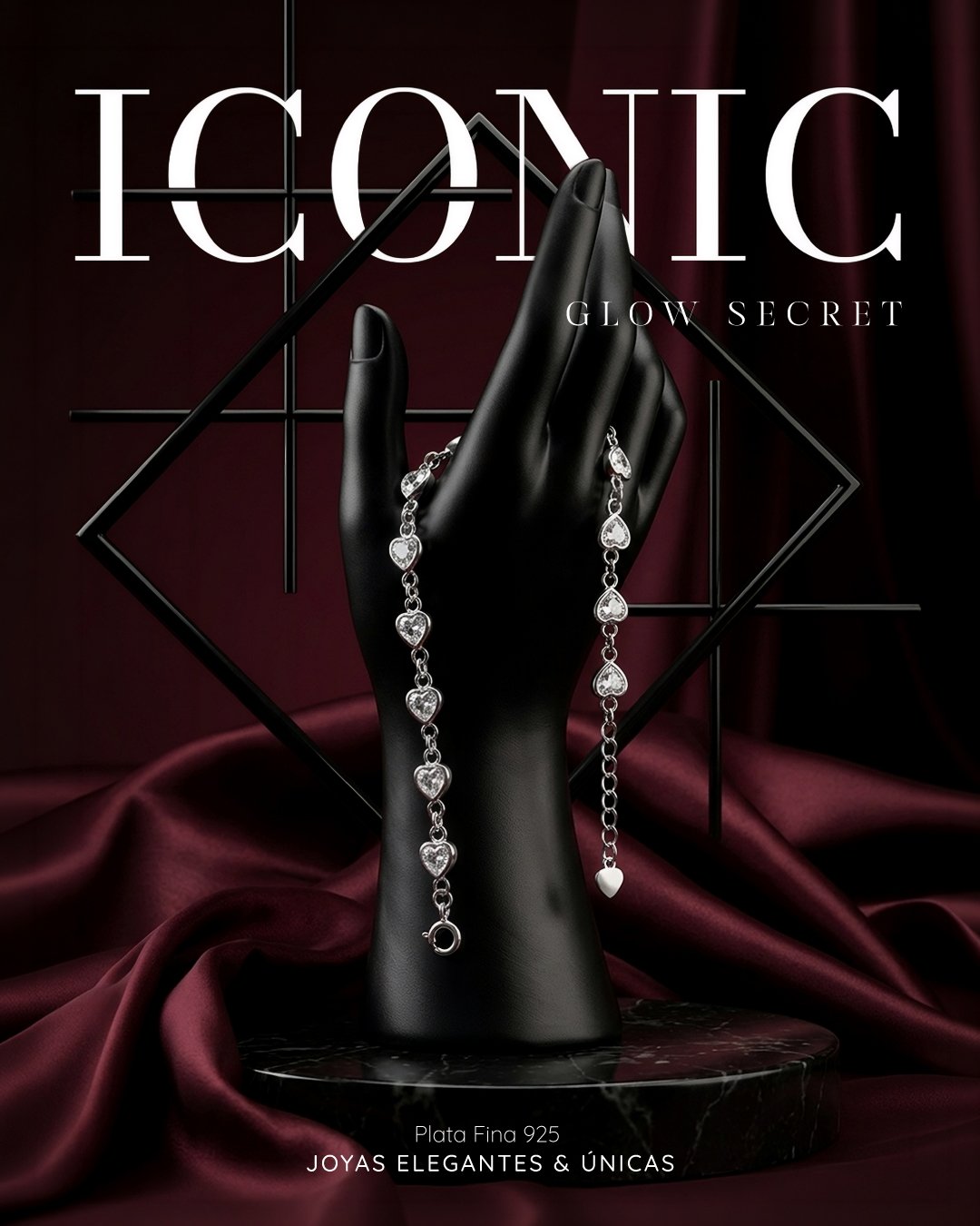 Colección ICONIC de joyas en Plata 925 de Glow Secret.