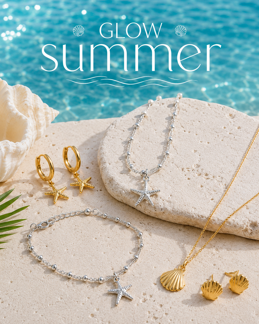 Glow Summer de Glow Secret, joyas waterproof en plata y oro